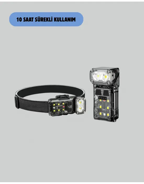 Kamp Ve Outdoor İçin Led Far 10 Saat Pil Sensörlü Manyetik