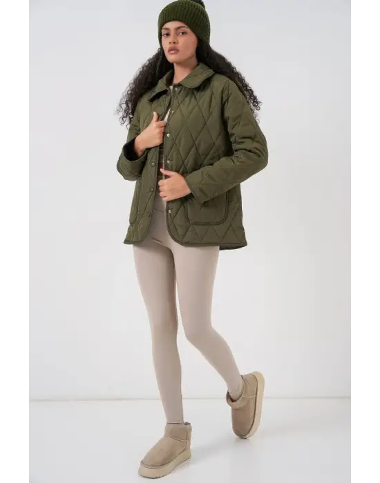 Kapitone Oversize Mont 5226 - Haki