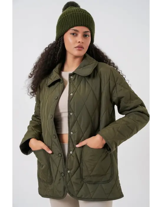 Kapitone Oversize Mont 5226 - Haki