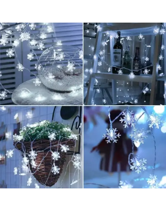 Kar Tanesi Tasarımlı 20 Led Usb Aydınlatma