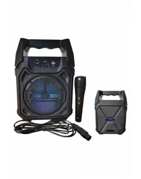 Karaoke Mikrofonlu Fm Radyolu Bluetooth Hoparlör Yüksek Ses Kaliteli