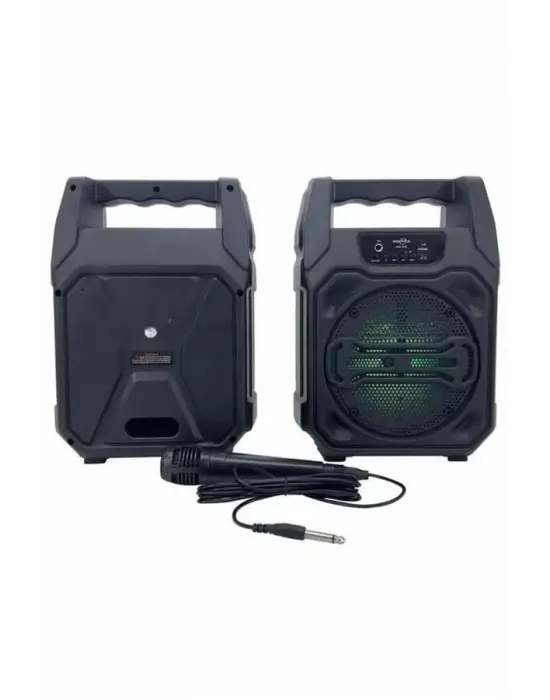 Karaoke Mikrofonlu Fm Radyolu Bluetooth Hoparlör Yüksek Ses Kaliteli