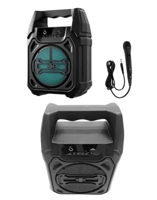 Karaoke Mikrofonlu Fm Radyolu Bluetooth Hoparlör Yüksek Ses Kaliteli