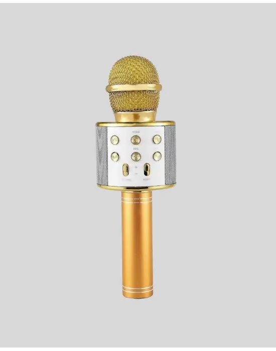 Karaoke Mikrofonu Bluetooth Usb Aux Girişli Yankı Efektli