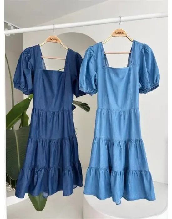 Omarı Elegan Gipe Detaylı Tensel Elbise