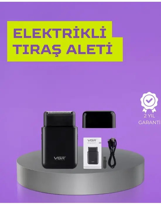 Kart Tasarımlı Şarjlı Tıraş Makinesi | 2 Başlıklı Hassas Kesim