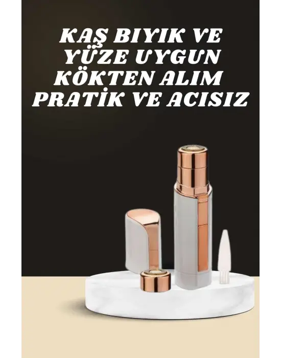 Kaş Bıyık Ve Yüz Epilasyon Aleti Ve Titreşimli Yüz Temizleme Masaj Aleti İkili Set