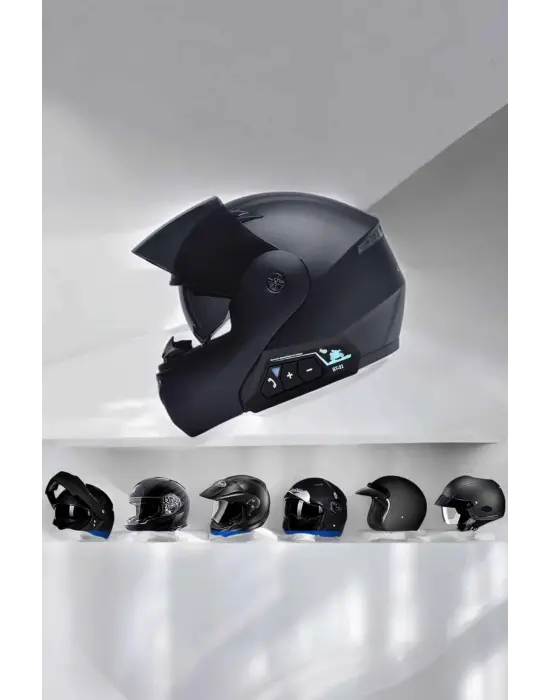 Kask Kulaklığı Motosiklet Intercom Interkom Dinleme Konuşma Özellikli Su Geçirmez