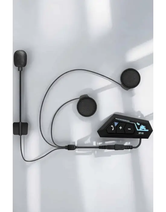 Kask Kulaklığı Motosiklet Intercom Interkom Dinleme Konuşma Özellikli Su Geçirmez