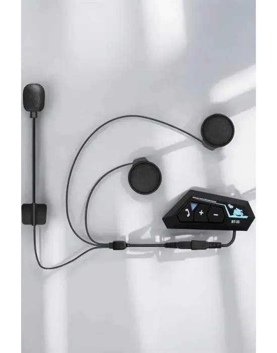 Kask Kulaklığı Motosiklet Intercom Interkom Dinleme Konuşma Özellikli Su Geçirmez