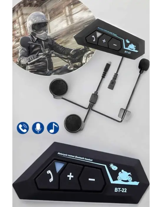 Kask Kulaklık Bluetooth Motosiklet Kulaklık Intercom Su Geçirmez