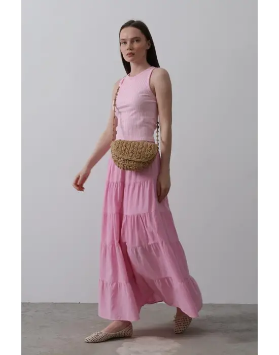 KAT KAT KETEN ETEK - Şeker Pembe