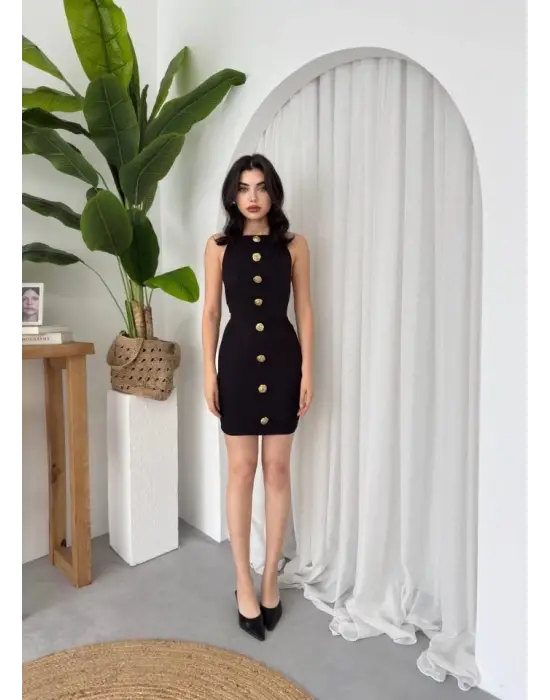 Omarı Zarif Gül Desenli Elbise