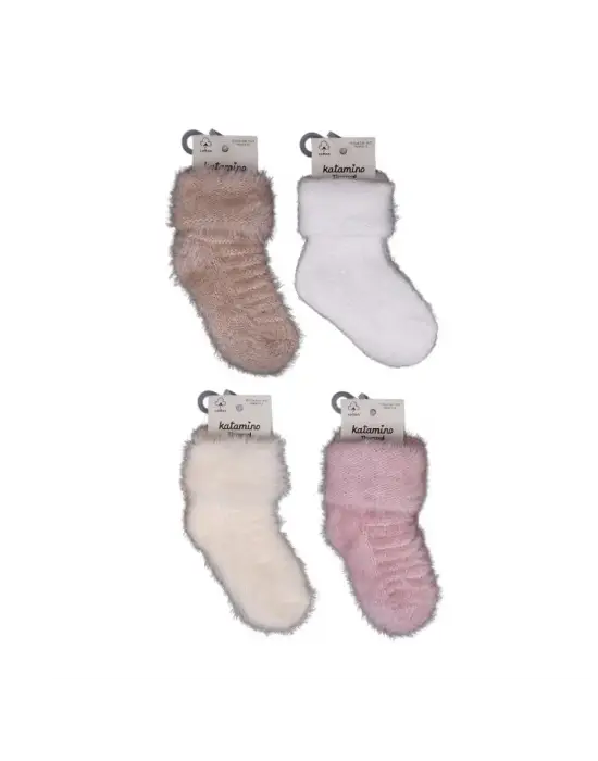 Katamino Alyosa Kız Bebek Havlu Soket Çorap 450911 Asorti