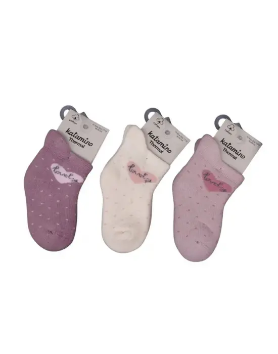 Katamino Arçin Havlu Kız Bebek Soket Çorap K45901 Asorti