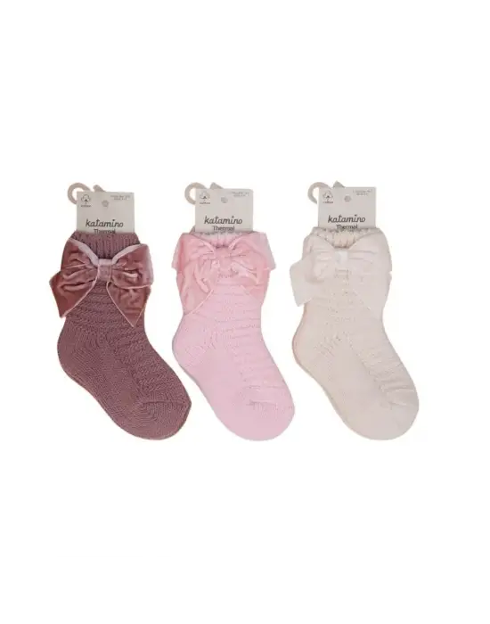 Katamino Gülden Aksesuarlı Kız Bebek Havlu Soket Çorap 450907 Asorti