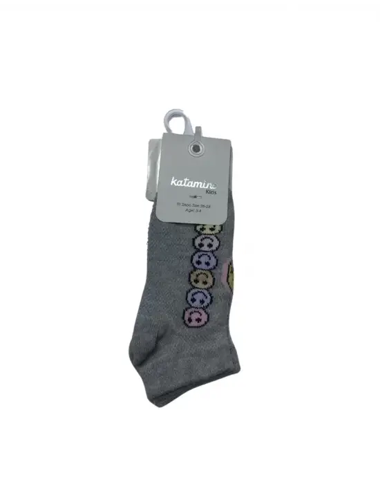 Omarı Renkli Güneş Desenli Patik Çorap Seti