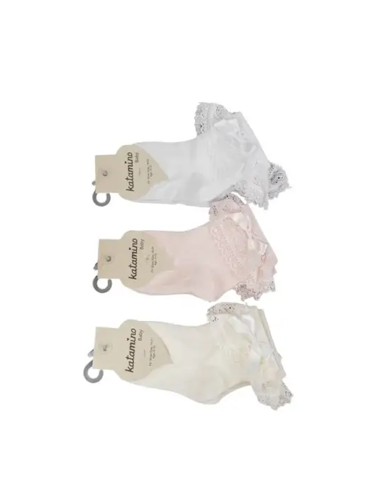 Katamino Lilya Aks Kız Bebek Soket Çorap K46304 Asorti