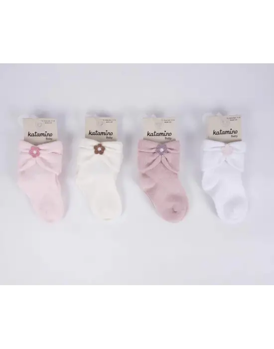 Omarı Yüksek Kaliteli Kız Bebek Soket Çorap Asorti