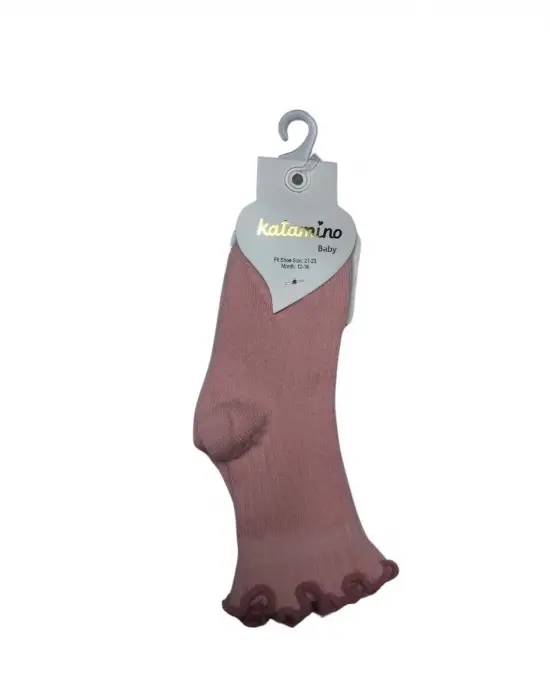 Omarı Yumuşak Pamuklu Kız Bebek Soket Çorap