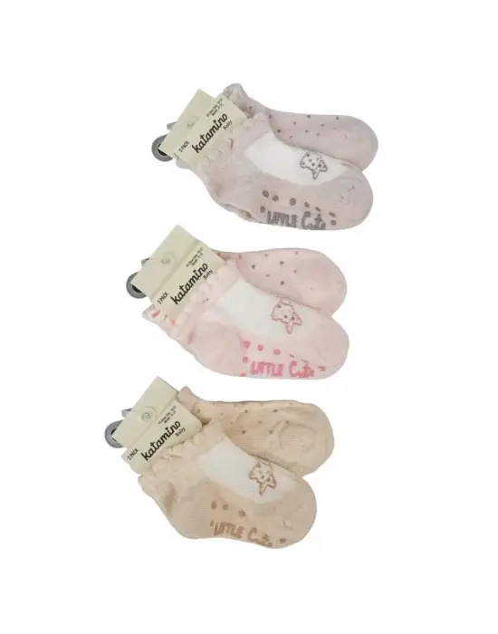 Katamino Notus Absli  Kız Bebek Patik Çorap K48027 Asorti