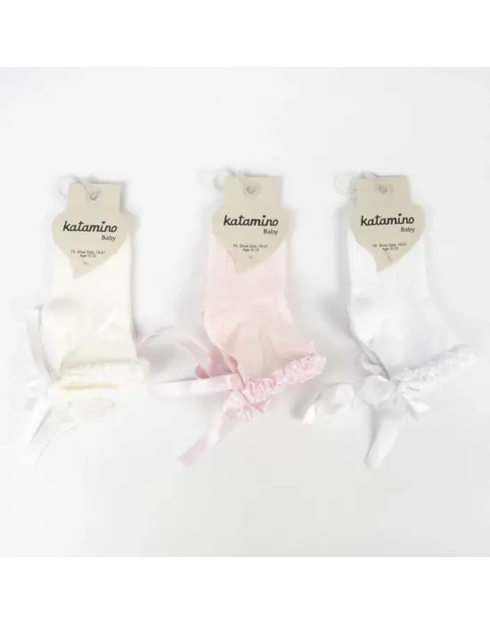 Omarı Renkli Geometrik Desenli Bebek Soket Çorap