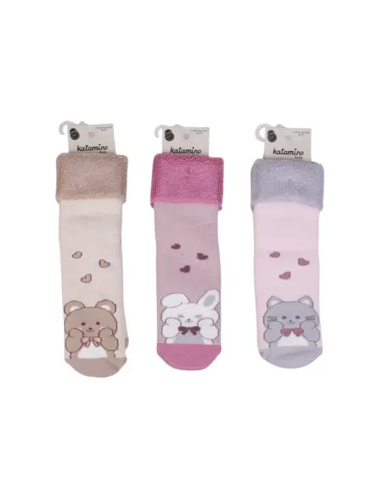 Katamino Yarlin Kız Havlu Soket Çorap 250235 Asorti
