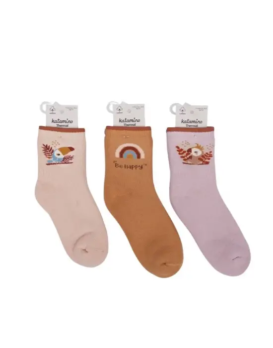 Katamino Yunela Kız Havlu Soket Çorap 250257 Asorti