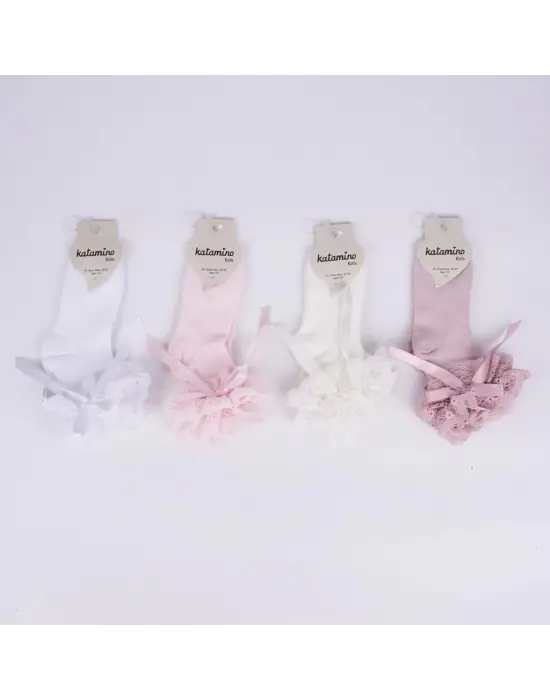 Omarı Katamino Desenli Kız Çocuk Soket Çorap Seti