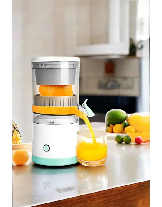 Katı Meyve Sıkacağı Taşınabilir Usb Şarjlı Pratik Paslanmaz Çelik Bıçaklı