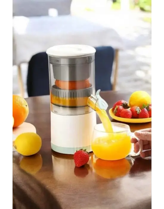 Katı Meyve Sıkacağı Taşınabilir Usb Şarjlı Pratik Paslanmaz Çelik Bıçaklı