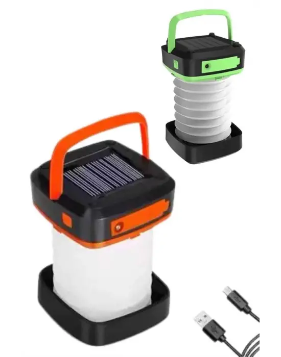 Omarı Pratik Katlanabilir Kamp Lambası Şarjlı Solar Aydınlatma