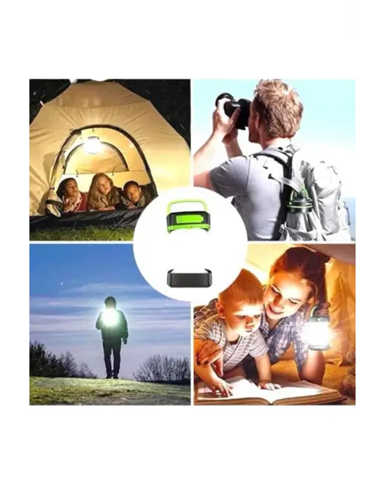 Katlanabilir Kamp Lambası Solar Fener Görünümlü 3 Kademeli Şarjlı