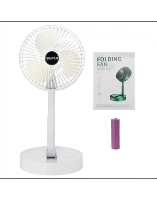 Katlanır Teleskopik Zemin Fanı Yaz Sessiz Öğrenci Masaüstü Fan Usb Şarj Edilebilir Taşınabilir Ev Mini Hava Soğutucu