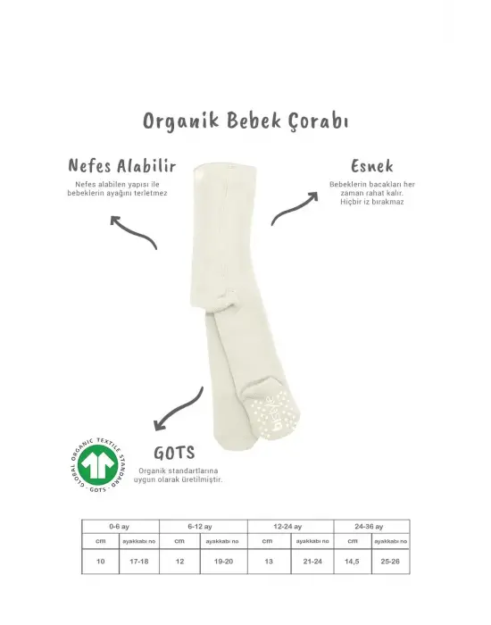 Kaymaz Basic Külotlu Çorap 50501 Ekru