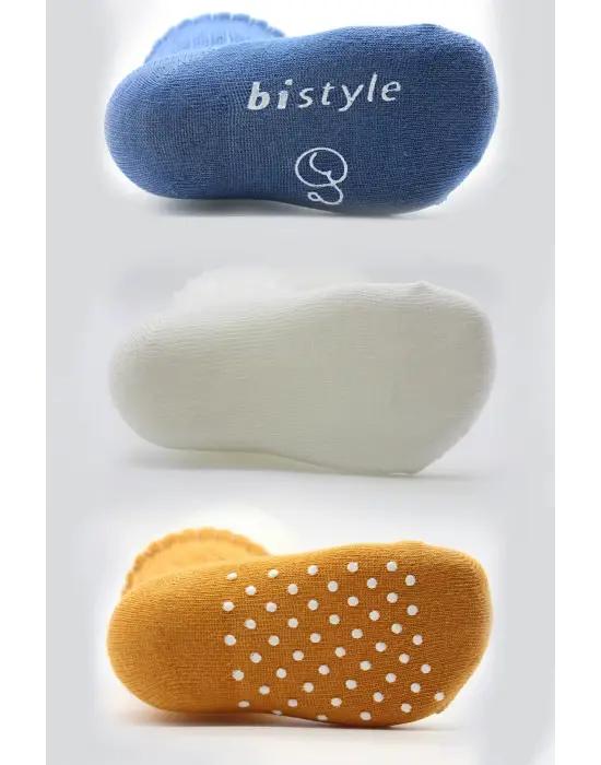 Omarı Kaymaz Penye Soket Çorap Seti - 3 Renk Seçeneği