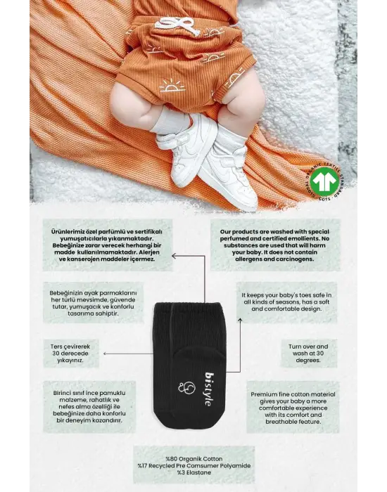 Omarı Kaymaz Penye Soket Çorap Seti