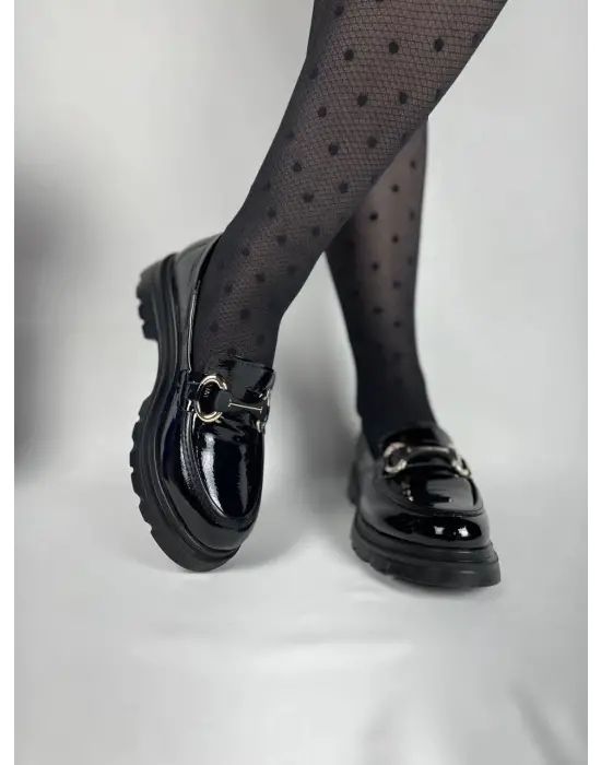   Kuback Kömür Rugan Günlük Kadın Babet