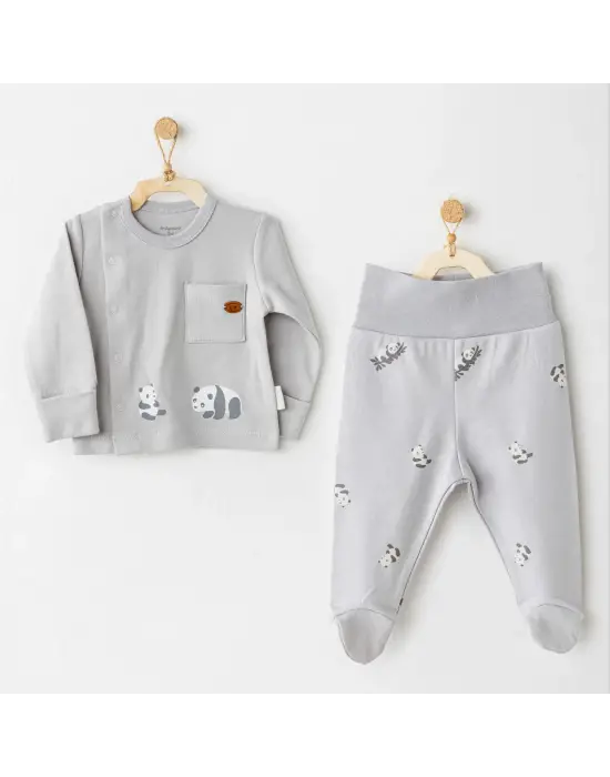 Keep Smiling 2li Zıbın Takım Grey