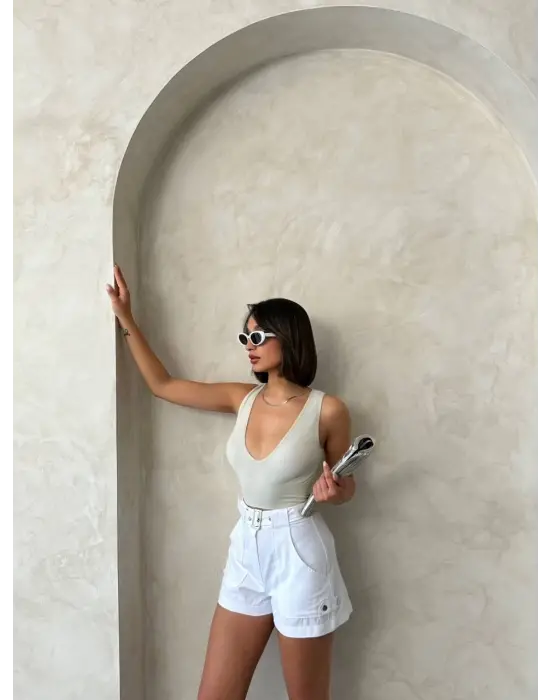 Modern Gabardin Şort