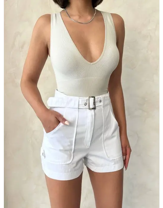 Modern Gabardin Şort