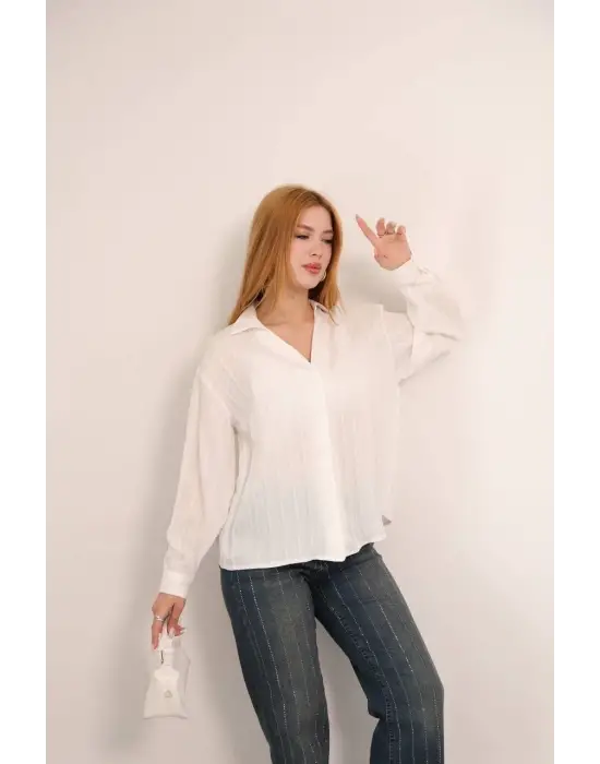 Omarı Şık Çizgili Gömlek Modelleri