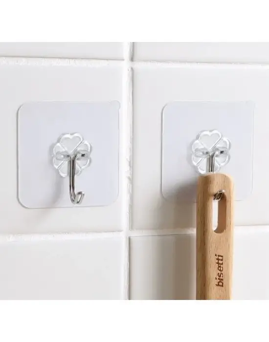 Kendınden Yapışkanlı Şeffaf Askı 5 Li Set