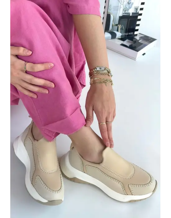 Kendy Bej Cilt Spor Ayakkabı