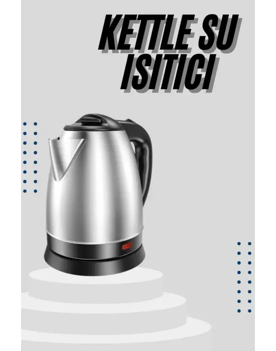 Kettle C F Tipi 220-240v Paslanmaz Çelik Elektrik Kablolu Otomatik Kapanma