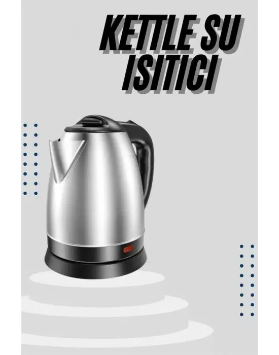 Kettle C F Tipi 220-240v Paslanmaz Çelik Elektrik Kablolu Otomatik Kapanma
