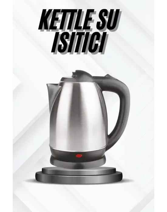Kettle Su Isıtıcı C F Priz Uyumlu 220 - 240 V Paslanmaz Çelik Kablolu