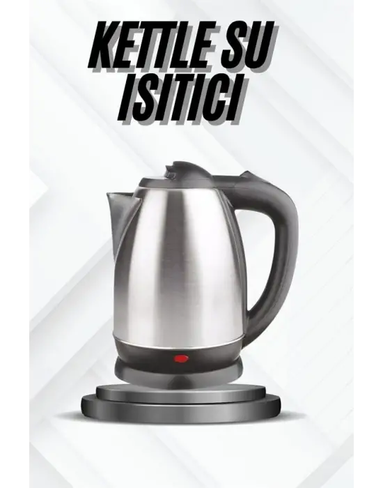 Kettle Su Isıtıcı C F Priz Uyumlu 220 - 240 V Paslanmaz Çelik Kablolu
