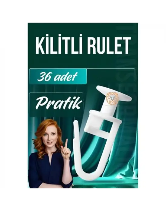 Kilitli Perde Düğmesi Perde Ruleti Perde Düğmesi 36 Adet