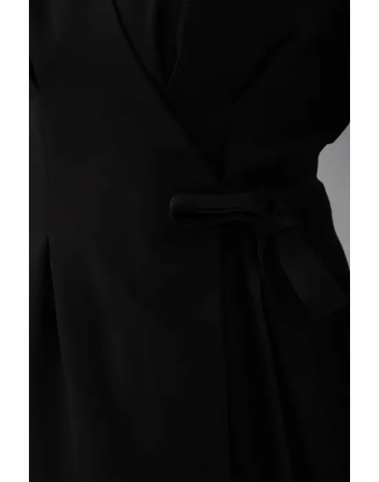 Kimono Pantolon Kumaş Takım 30054 - Siyah